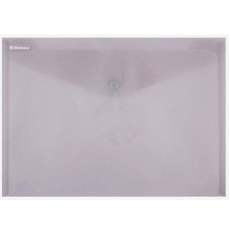 22214 Fascikl PP s gumbom u obliku kuverte A4 DONAU 8544001PL-02 proziran boja dima