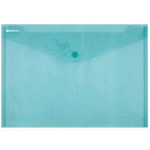 Fascikl PP s gumbom u obliku kuverte A4 DONAU 8544001PL-06 prozirno zeleni