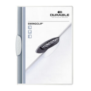 Fascikl PP sa zatvaračem A4 1-30L DURABLE 2260 Swingclip bijeli klip