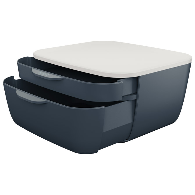 Ladica za spise set  2/1 LEITZ  53570089 Cosy  tamno siva-bijeli