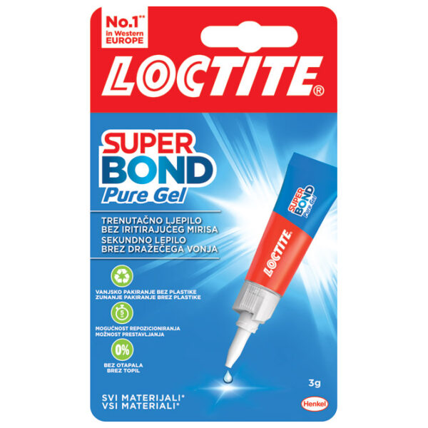 Ljepilo trenutačno u tubi  3 g LOCTITE 2733280 Super Bond Pure Gel