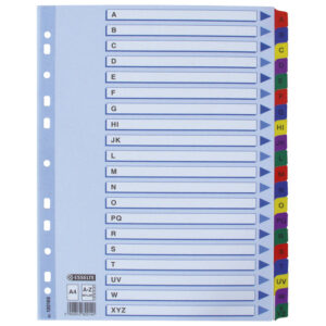 Pregrade kartonske A-Z A4 ESSELTE 100166 razne boje