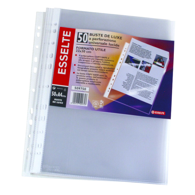 Fascikl PVC UR   90 mic A4 sjajni ESSELTE 509750 prozirni set 50/1
