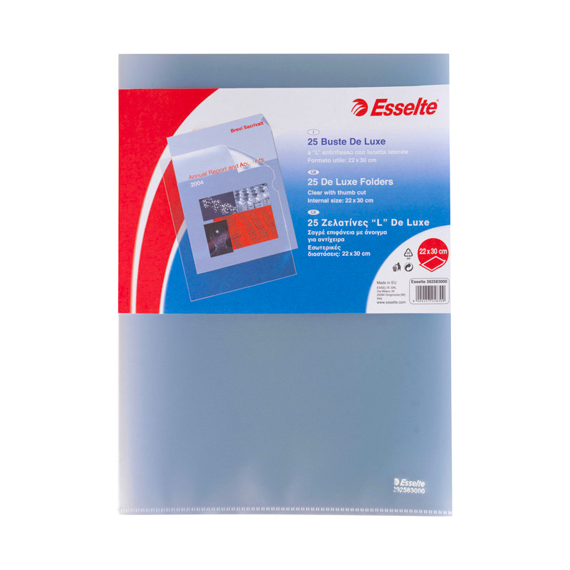 Fascikl PVC L   90 mic A4 mat prozirni ESSELTE 39258300  25/1