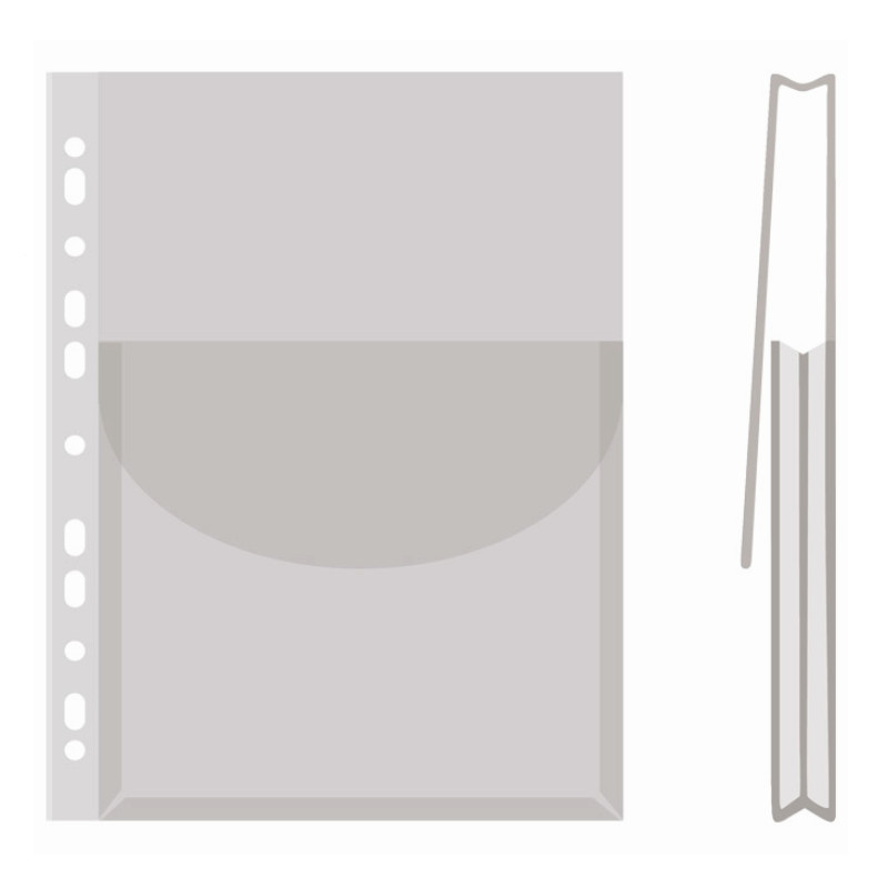 Fascikl PVC UR 170 mic A4 sjajni DONAU 1775001PL džep+klapa gore prozirni 12/1