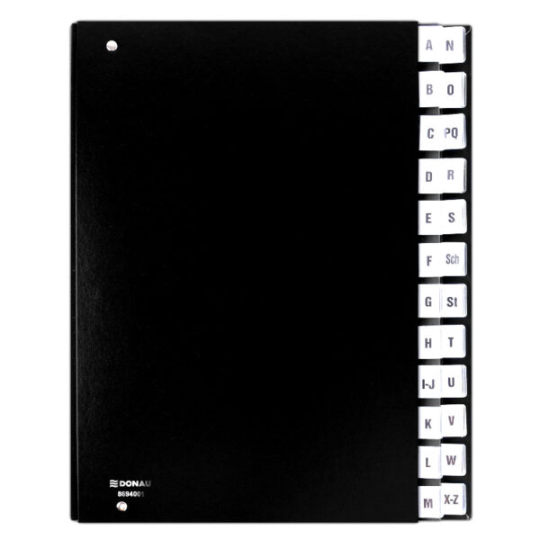 25471 Mapa registar s pregradama A-Z DONAU 8694001 crna