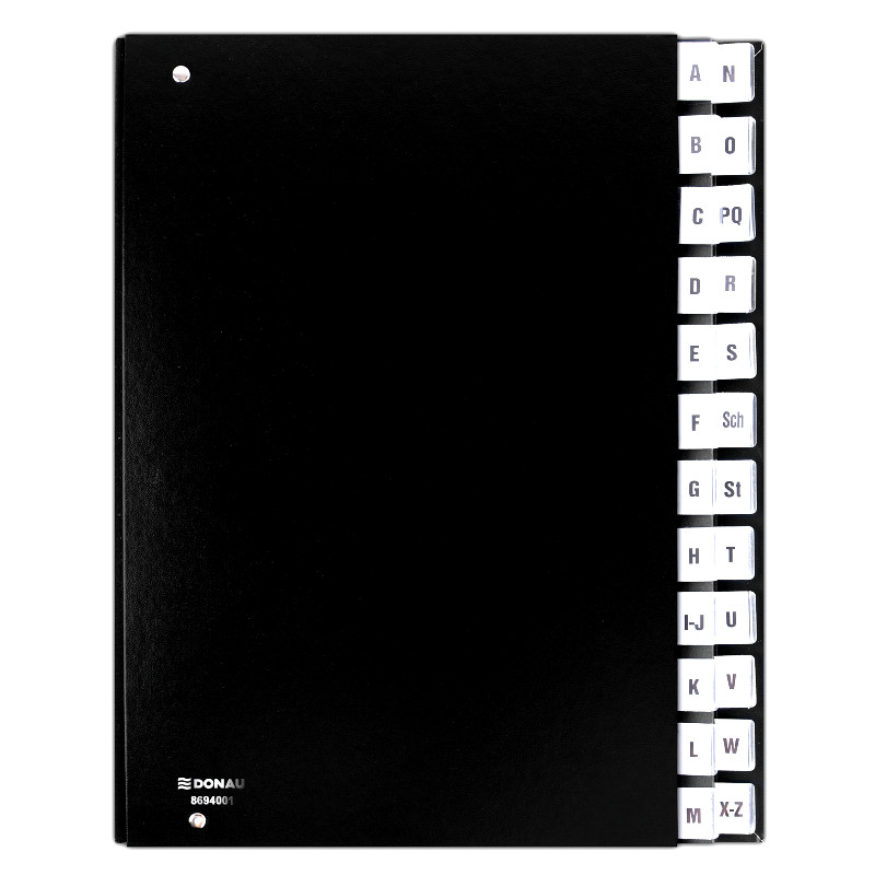Mapa registar s pregradama A-Z DONAU 8694001 crna