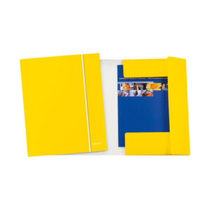 Fascikl plastificirani klapna s gumicom A4 LEITZ 39830016 Wow metalik žuti