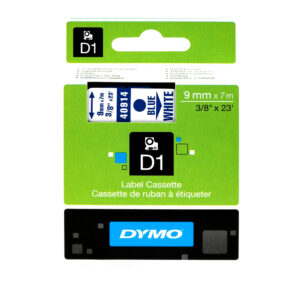 Vrpca   9mm x 7m DYMO D1 plavi test/bijela vrpca