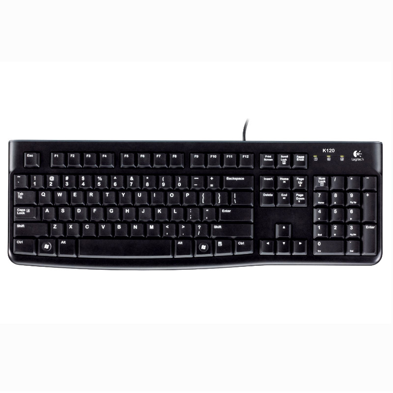 Tipkovnica žična LOGITECH K120 crna