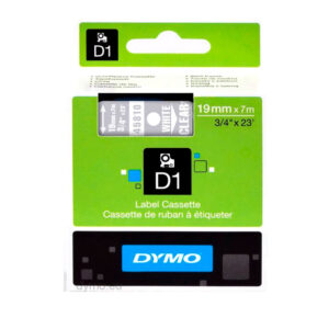 Vrpca 19mm x 7m DYMO D1 bijeli tekst/prozirna vrpca