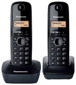 Telefon bežični PANASONIC DECT KX-TG B 1612 2 slušalice crni