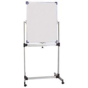 40049 Ploča magnetna na stalku s kotačima  60x90cm aluminijski okvir dvostrana bijela