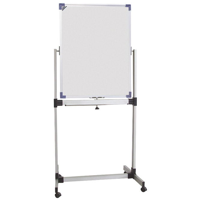 40049 Ploča magnetna na stalku s kotačima  60x90cm aluminijski okvir dvostrana bijela
