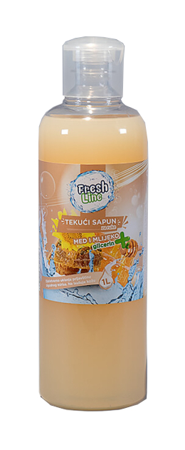 Toalet-sapun tekući bez pumpice 1000 ml FRESH LINE med i mlijeko
