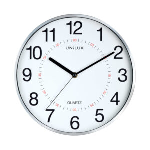 Sat zidni fi 28,5 cm ARIA UNILUX metal sivi