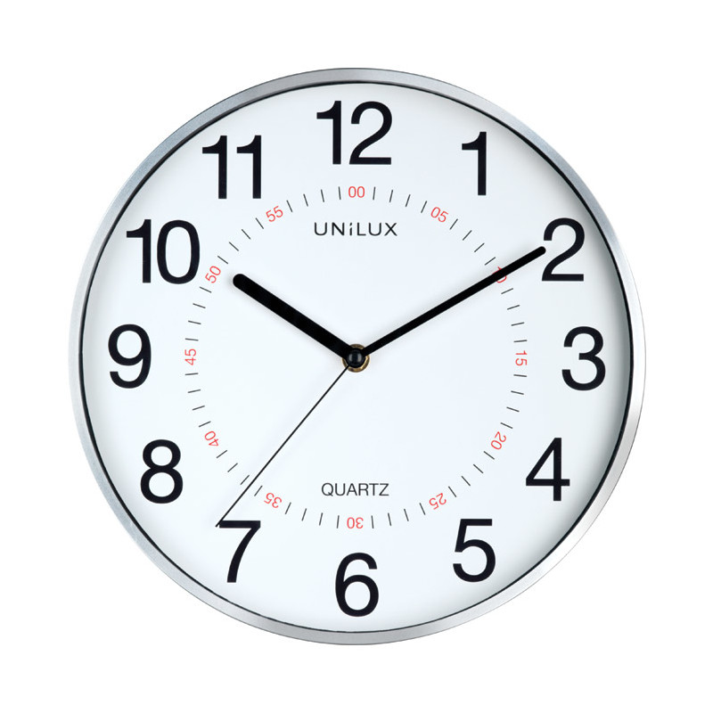 Sat zidni fi 28,5 cm ARIA UNILUX metal sivi
