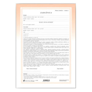 Obrazac ZADUŽNICA I-638/Z