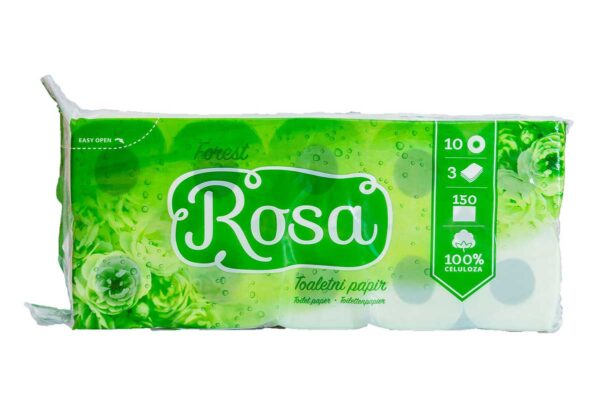 Toaletni papir - role 3-sl. 10/1  ROSA FOREST bijeli