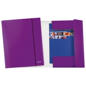 A-25556-1 Fascikl plastificirani klapna s gumicom A4 LEITZ 39830062 Wow metalik ljubičasti
