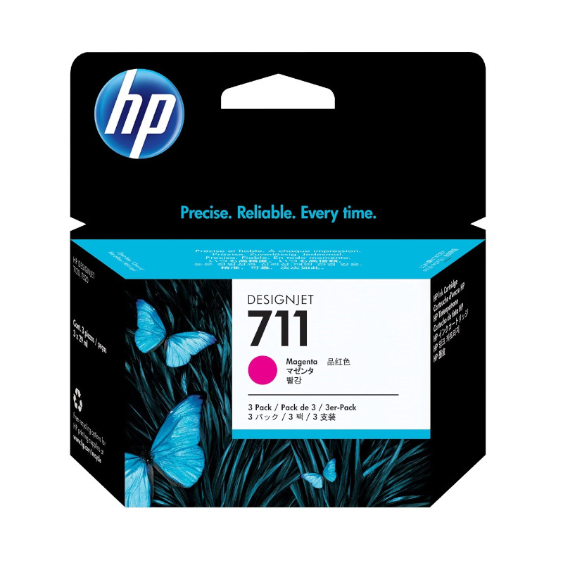 Tinta HP CZ135A (DJ T120) No. 711 magenta 3x29 ml