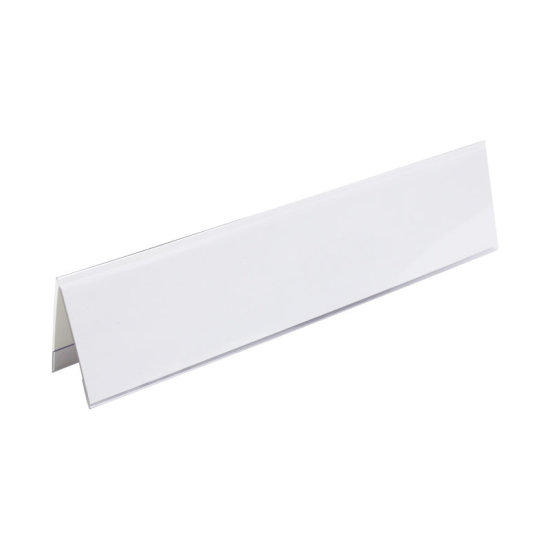40207 Ploča natpisna stolna plastična 250x60mm FORNAX prozirna