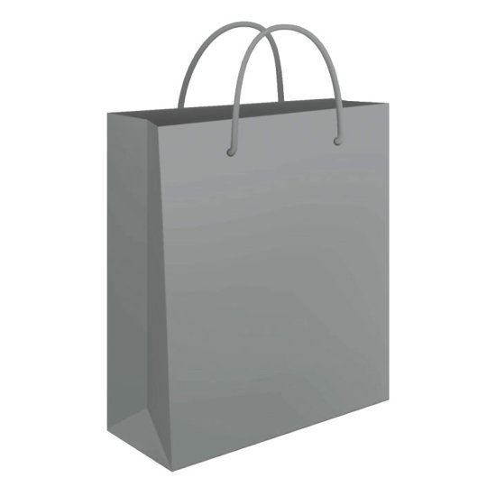 50170 Vrećica za poklone sjajna plastificirana 240x390x90 mm srebrna