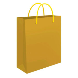 50171 Vrećica za poklone sjajna plastificirana 240x390x90 mm zlatna