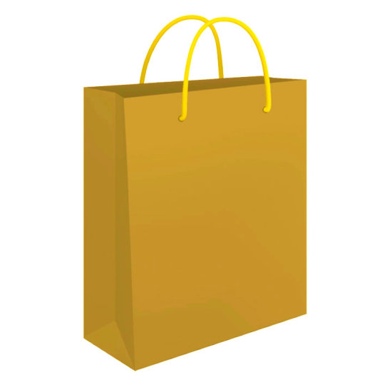 50171 Vrećica za poklone sjajna plastificirana 240x390x90 mm zlatna