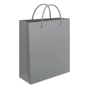 50176 Vrećica za poklone sjajna plastificirana 340x390x100 mm srebrna