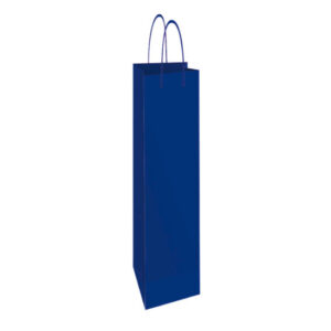50188 Vrećica za poklone sjajna plastificirana za bocu 130x400x80 mm plava