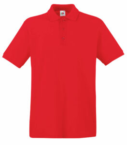 60506 Majica pamučna FRUIT of the LOOM, muška Polo Premium 180g crvena, vel.XL