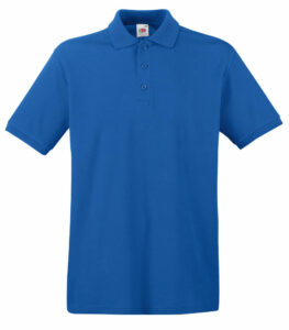 60503 Majica pamučna FRUIT of the LOOM, muška Polo Premium 180g royal plava, vel.M