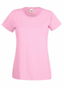 60600 Majica pamučna FRUIT of the LOOM ženska T-SHIRT 165g svijetlo roza vel.L