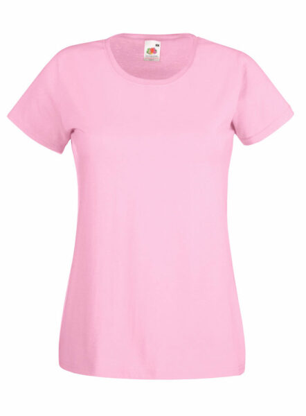 60600 Majica pamučna FRUIT of the LOOM ženska T-SHIRT 165g svijetlo roza vel.L
