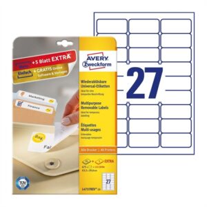 10123 Etikete  63,5 x  29,6 mm bijele odljepljive ZWECKFORM 4737 675/1 (25l)
