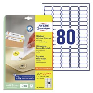 10124 Etikete  35,6 x 16,9 mm bijele odljepljive ZWECKFORM L4732REV-25 (25l)