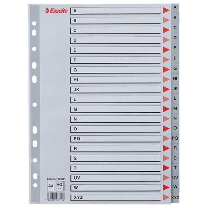 25059 Pregrade PVC A-Z A4 ESSELTE 100112 sive 20/1