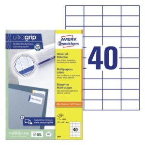 10455 Etikete  52,5 x  29,7 mm bijele ZWECKFORM 3651 4000/1 (100l)