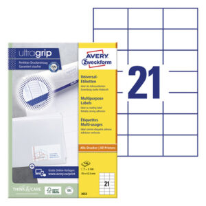 10469 Etikete  70 x  42,3 mm bijele ZWECKFORM 3652 2100/1 (100l)