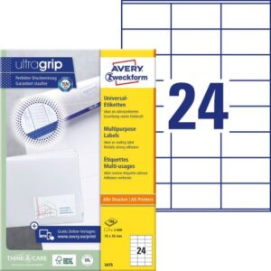 10466 Etikete  70 x  36 mm bijele ZWECKFORM 3475 2400/1 (100l)