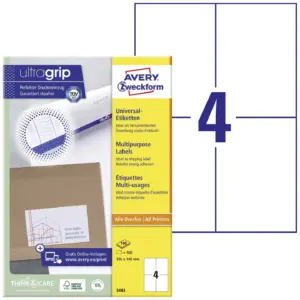 10485 Etikete 105 x 148 mm bijele ZWECKFORM 3483 400/1 (100l)