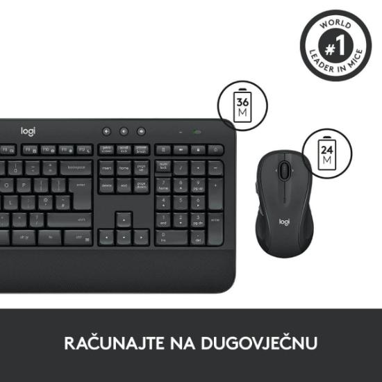 35076 Tipkovnica bežična + miš LOGITECH MK545, crna