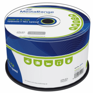 31286 DVD-R MEDIARANGE PRINTABLE 4,7GB 16x  spindle  50/1