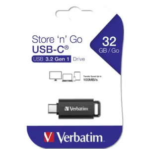 32840 USB-C memorija 3,2  32 GB VERBATIM 49457 Store'n'Go crni