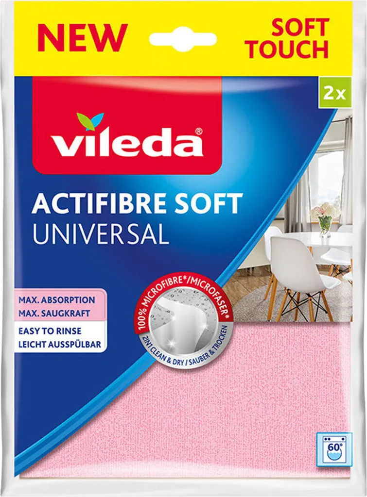 55592 Ured-krpa mikrofibra za sve površine 27x32cm VILEDA Actifibre Universal