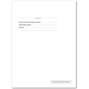 10953 Omot spisa  NP -neupravni postupak, BIJELI dim. 23x31cm, set 100/1