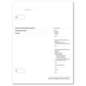 10954 Omot spisa  UP - upravni postupak, BIJELI, dim. 23x31cm set 100/1