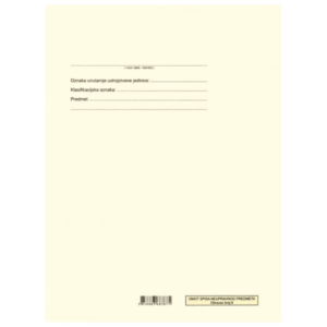 10953-1 Omot spisa neupravnog predmeta, šamoa, 120g/m2, 23x31cm, set 100/1