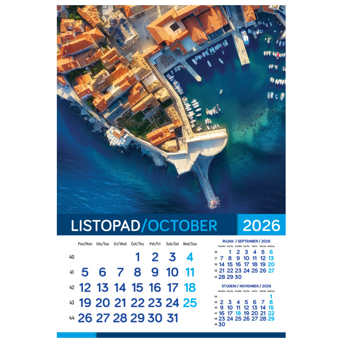 37877-1 Kalendar zidni - "More 2026" 13 listova, spirala